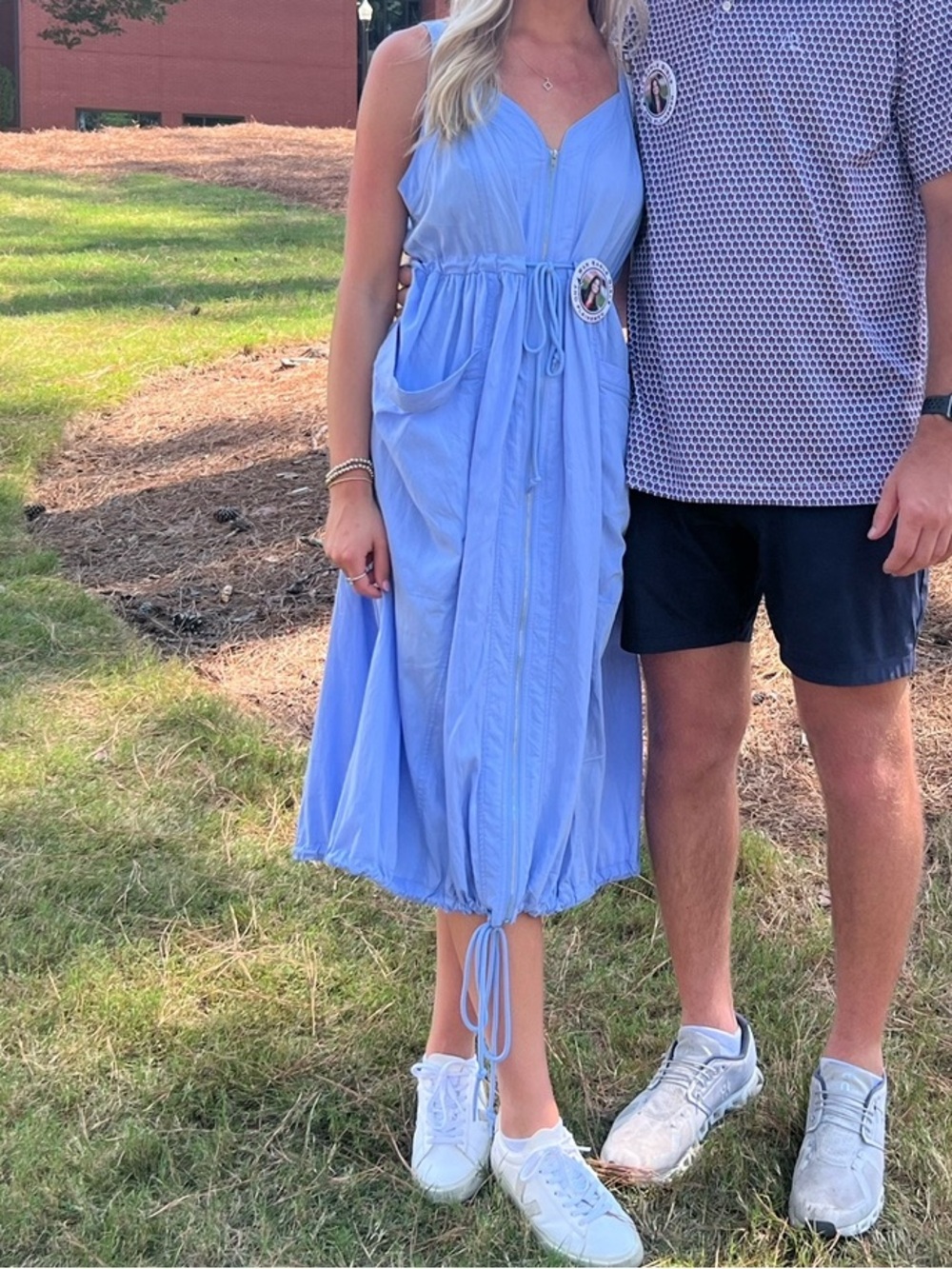 fab'rik Powder Blue Zip-Front Sundress